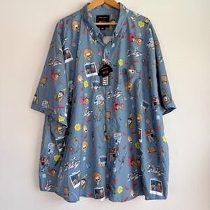 RSVLTS Disney Home Along Sitcky Bandits Button Down Shirt 4XL